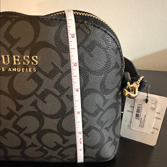 GUESS Monogram Black and Gray Crossbody Bag - Picture 12 of 12